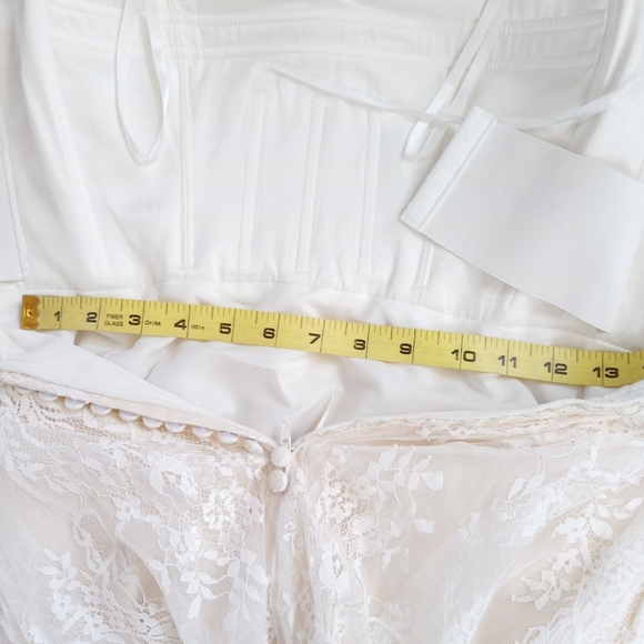 Anthropologie BHLDN Whispers + Echos Freesia lace strapless wedding gown - Picture 13 of 16